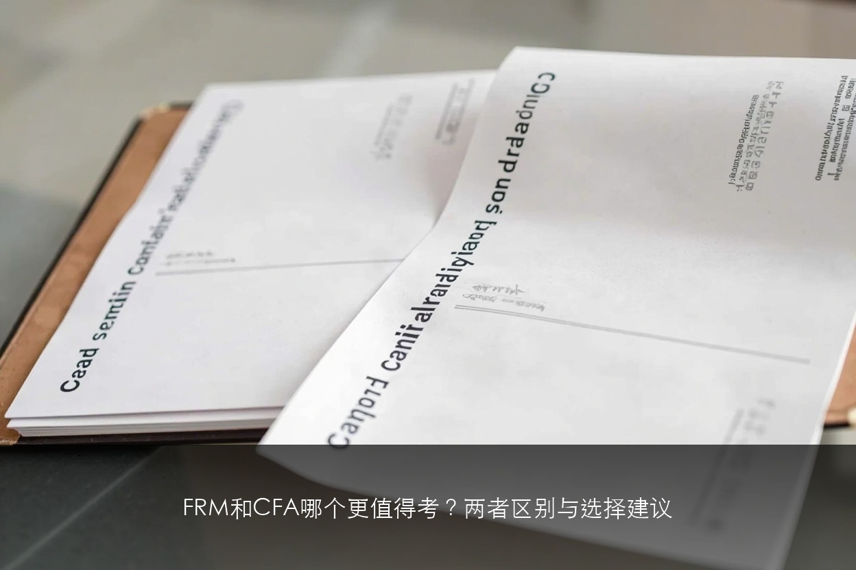 FRM和CFA哪个更值得考?两者区别与选择建议