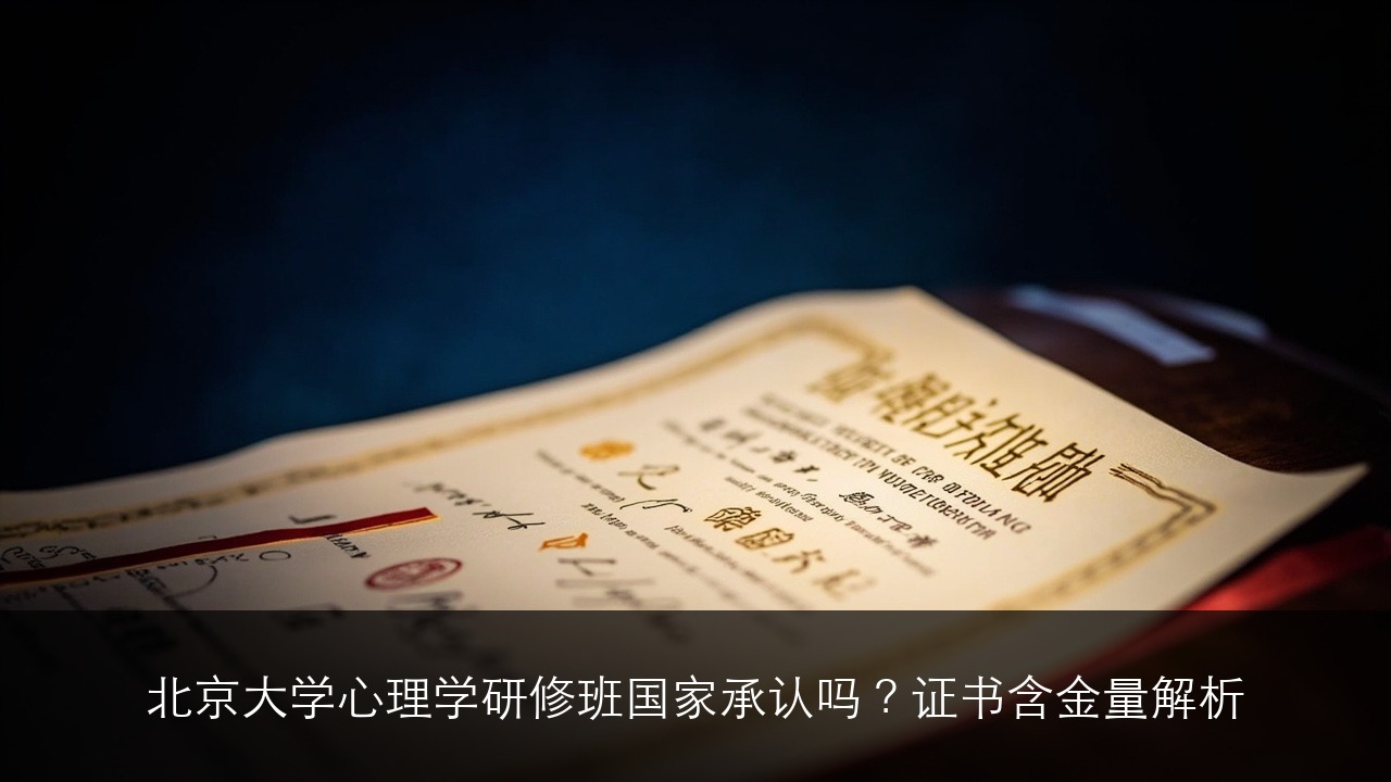北京大学心理学研修班国家承认吗？证书含金量解析