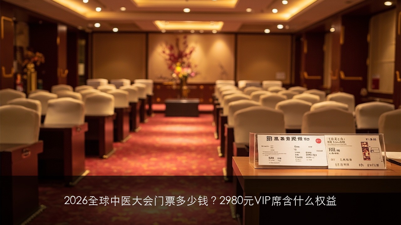 2026全球中医大会门票多少钱？2980元VIP席含什么权益