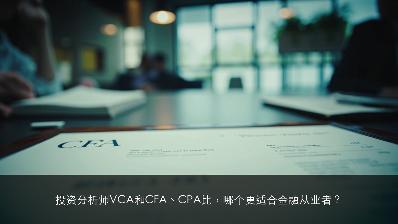投资分析师VCA和CFA、CPA比,哪个更适合金融从业者?