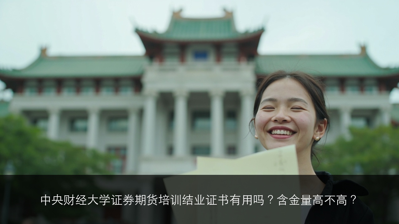 中央财经大学证券期货培训结业证书有用吗？含金量高不高？
