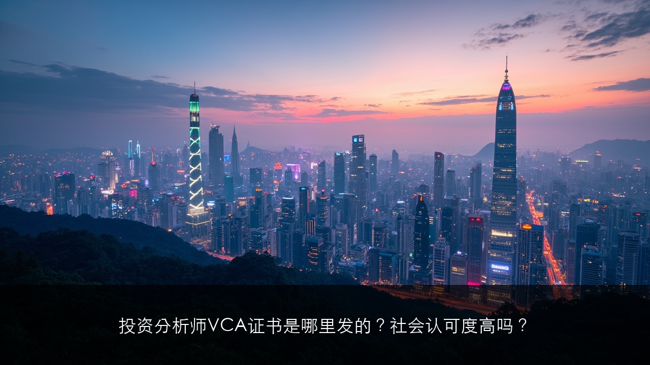 投资分析师VCA证书是哪里发的?社会认可度高吗?
