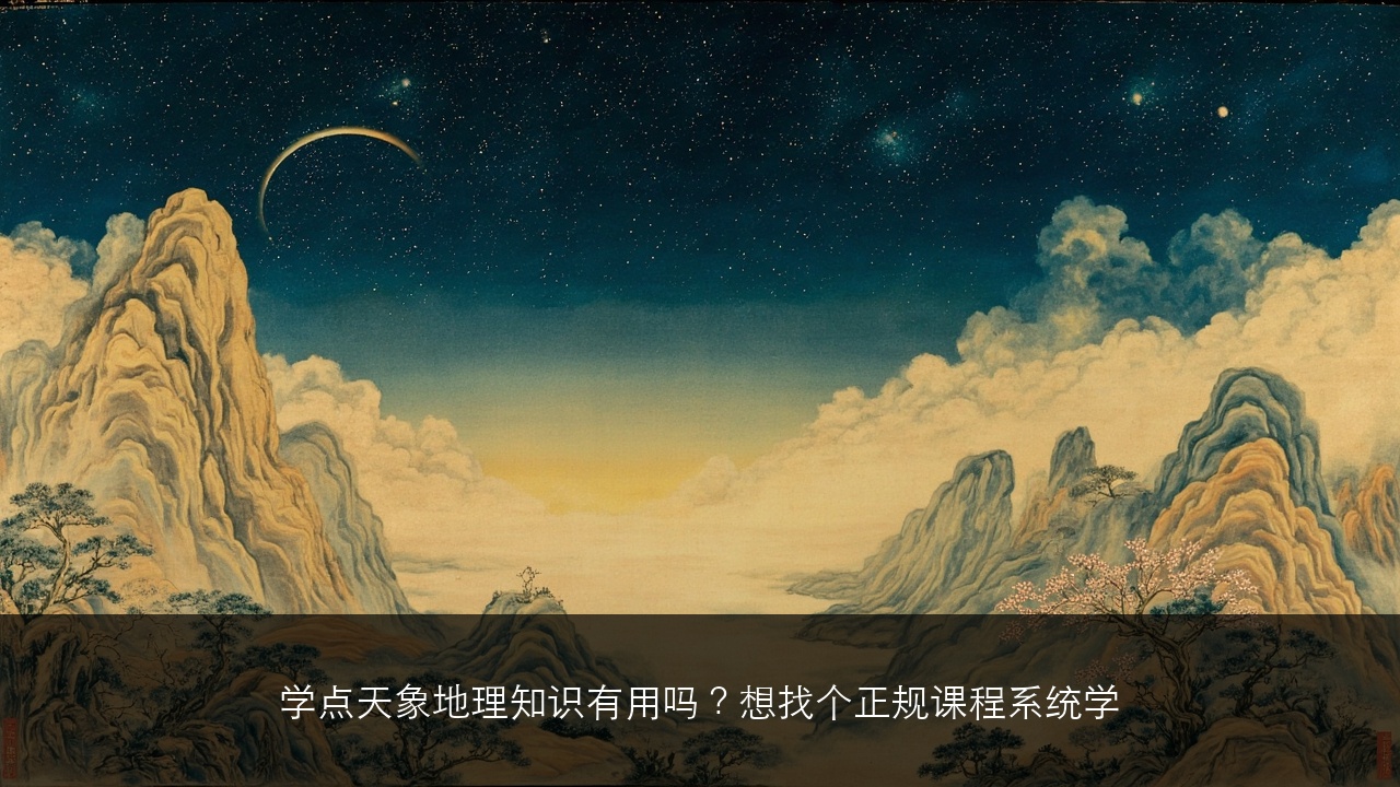 学点天象地理知识有用吗？想找个正规课程系统学