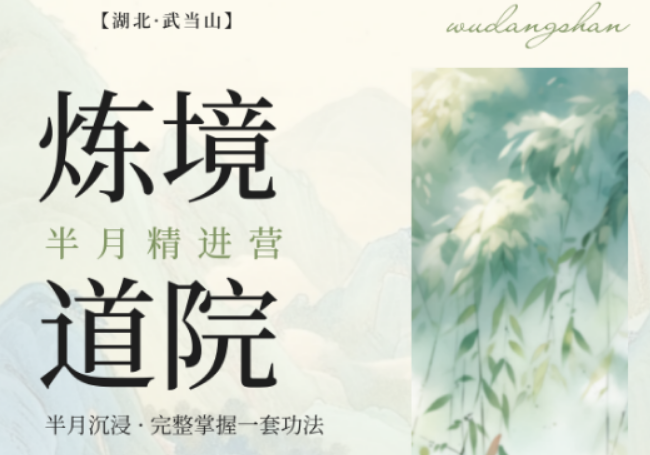 2026 武当太极文化课程推荐，炼境武修营读懂太极背后千年道韵