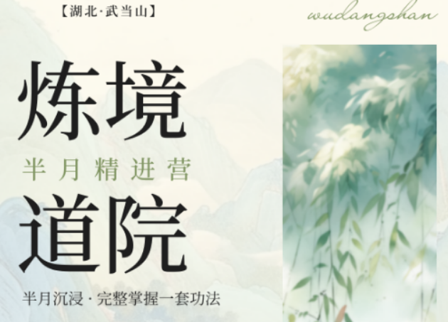 2026 武当太极课程报名方式汇总，炼境武修营线上线下一站式预约