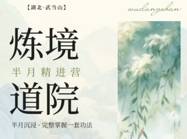 2026 武当太极传承班课程推荐，炼境武修营深耕正统武学文脉