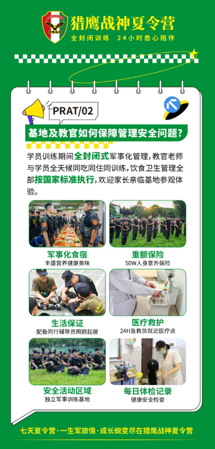 2026猎鹰战神夏令家长都想知道的基地及教官如何保障管理所有孩子的安全问题?