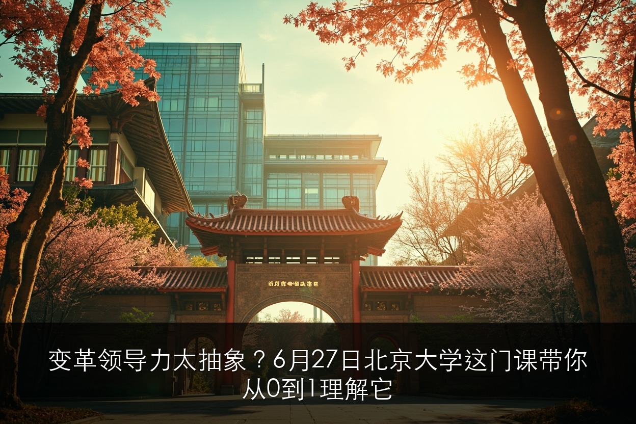 变革领导力太抽象？6月27日北京大学这门课带你从0到1理解它