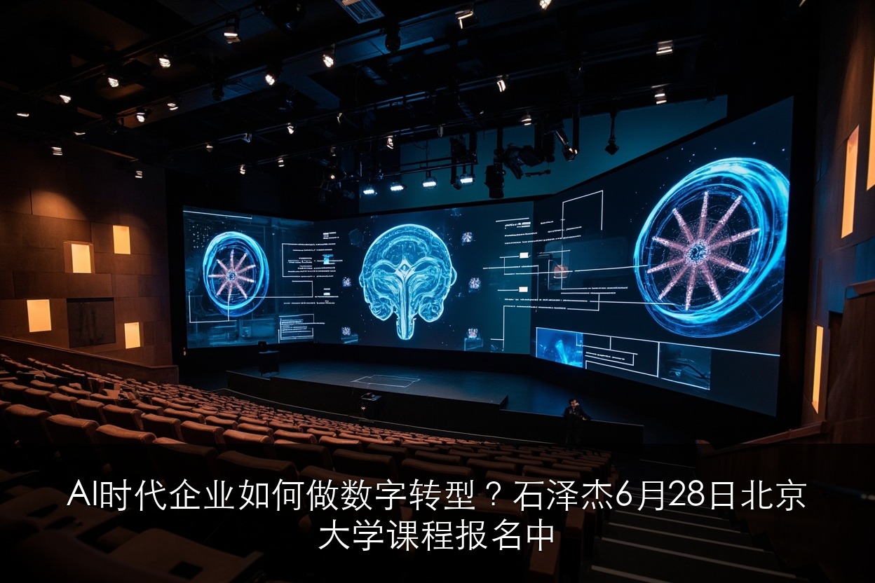 AI时代企业如何做数字转型？石泽杰6月28日北京大学课程报名中
