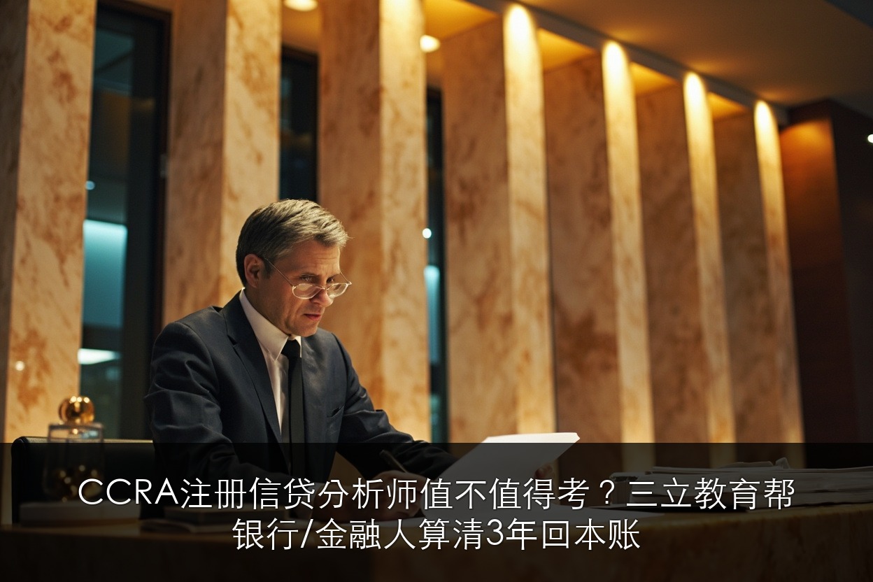 CCRA注册信贷分析师值不值得考?三立教育帮银行/金融人算清3年回本账