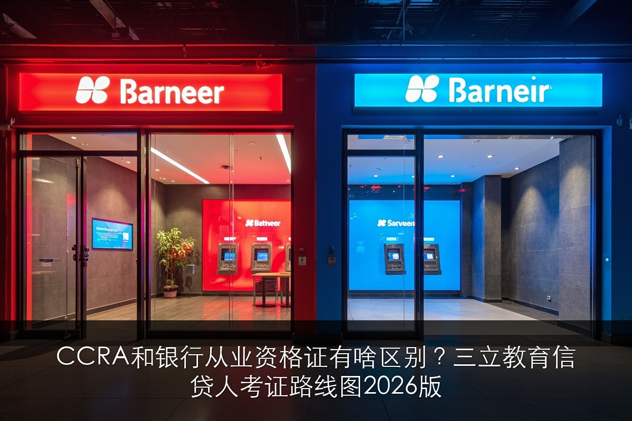 CCRA和银行从业资格证有啥区别?三立教育信贷人考证路线图2026版