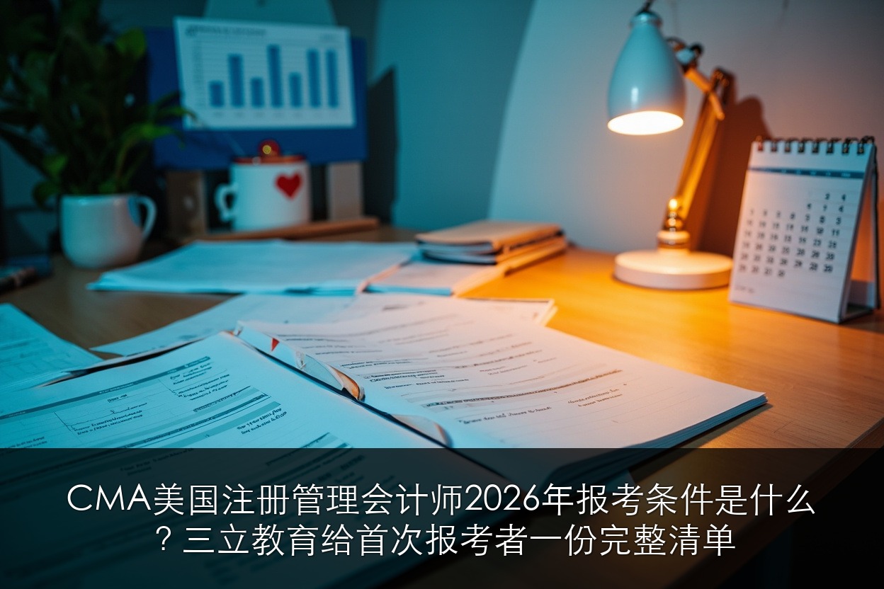 CMA美国注册管理会计师2026年报考条件是什么？三立教育给首次报考者一份完整清单