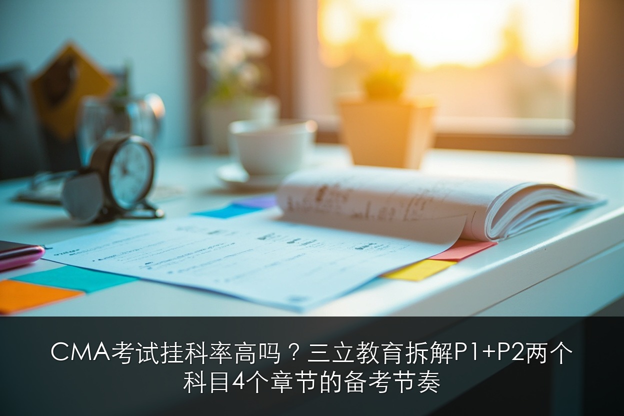 CMA考试挂科率高吗？三立教育拆解P1+P2两个科目4个章节的备考节奏