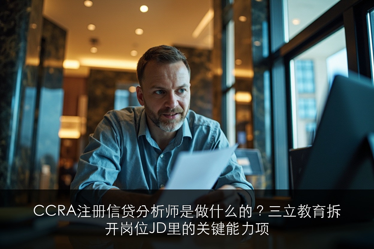 CCRA注册信贷分析师是做什么的？三立教育拆开岗位JD里的关键能力项