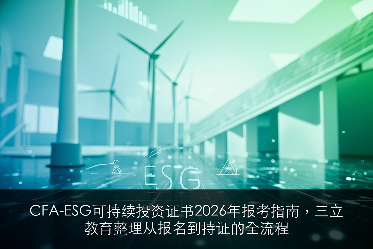 CFA-ESG可持续投资证书2026年报考指南，三立教育整理从报名到持证的全流程