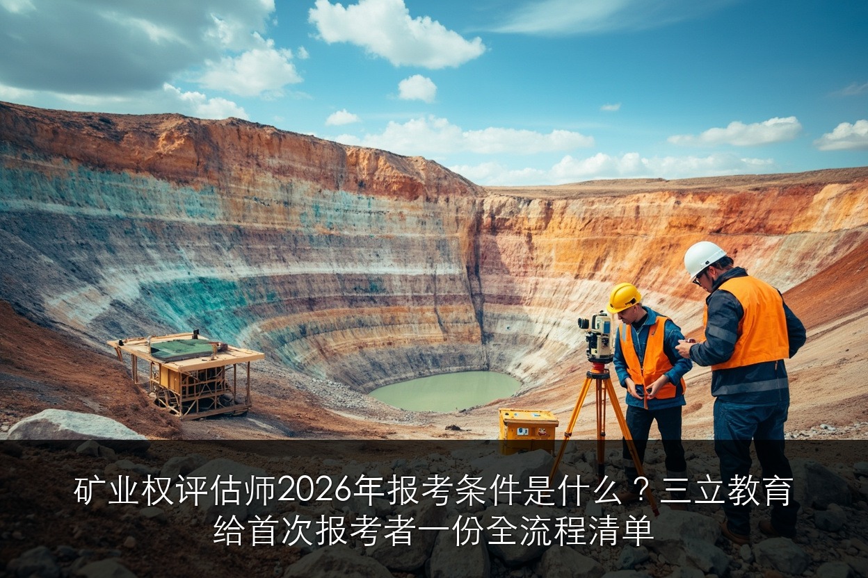矿业权评估师2026年报考条件是什么？三立教育给首次报考者一份全流程清单