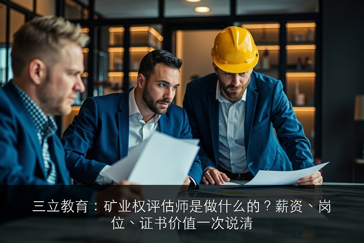三立教育：矿业权评估师是做什么的？薪资、岗位、证书价值一次说清
