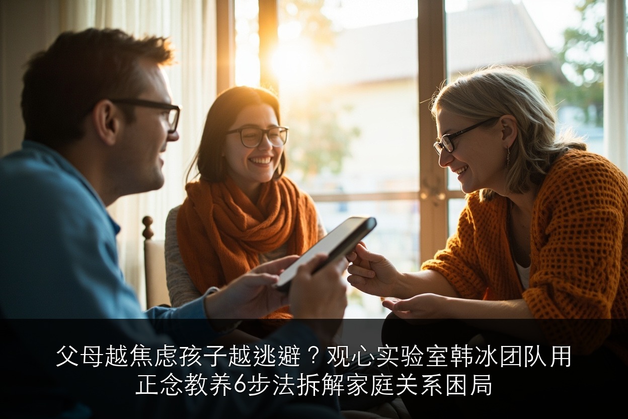 父母越焦虑孩子越逃避?观心实验室韩冰团队用正念教养6步法拆解家庭关系困局