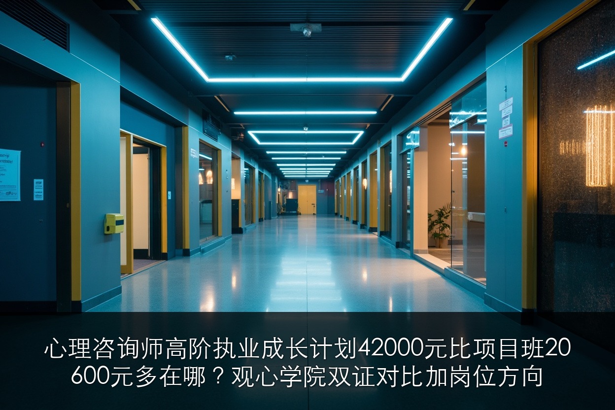 心理咨询师高阶执业成长计划42000元比项目班20600元多在哪?观心学院双证对比+岗位方向