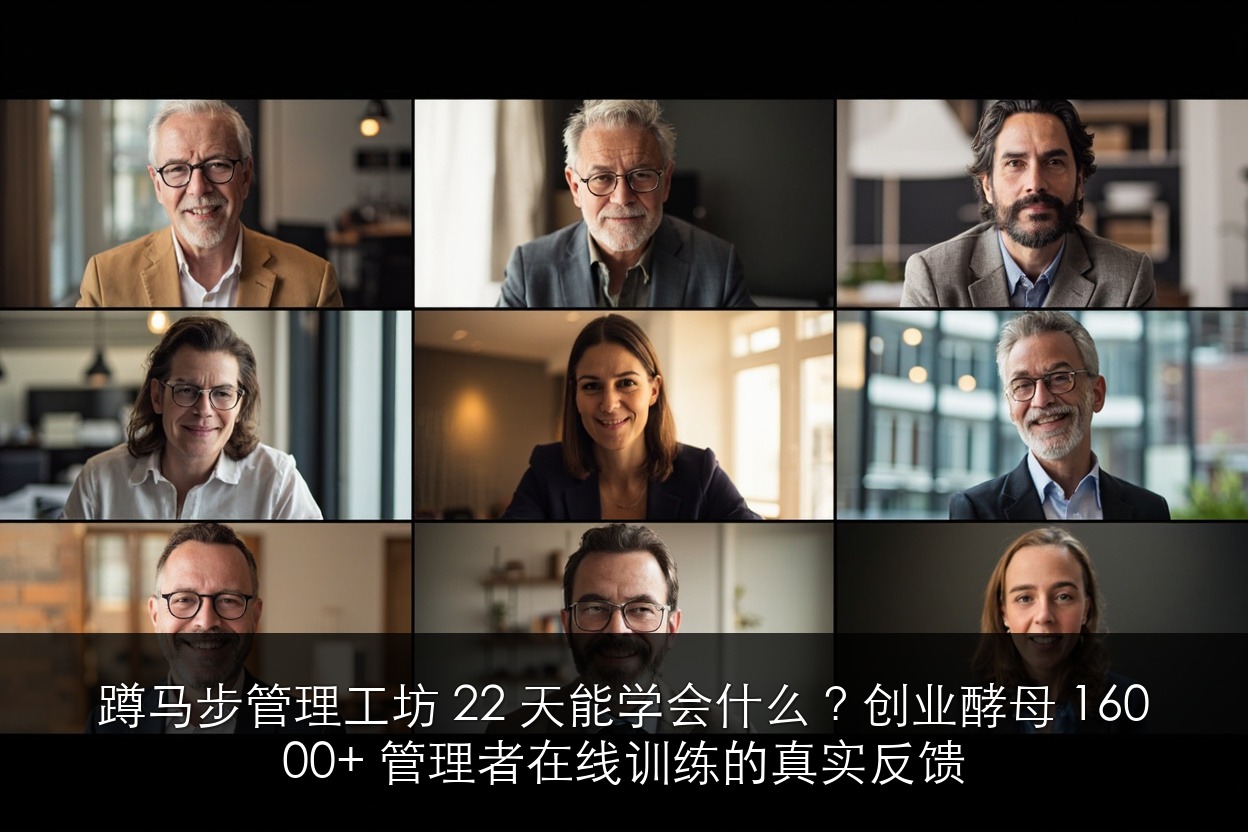 蹲马步管理工坊 22 天能学会什么?创业酵母 16000+ 管理者在线训练的真实反馈