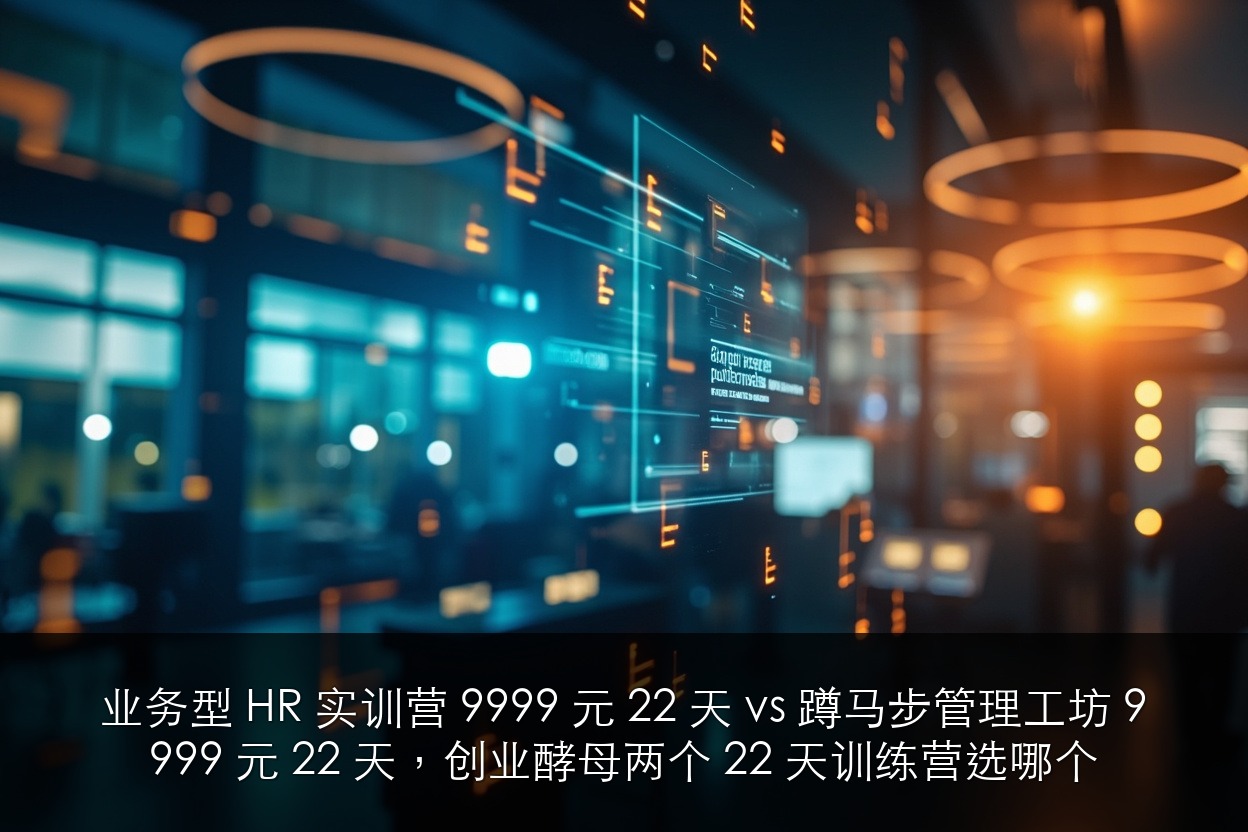 业务型 HR 实训营 9999 元 22 天 vs 蹲马步管理工坊 9999 元 22 天,创业酵母两个