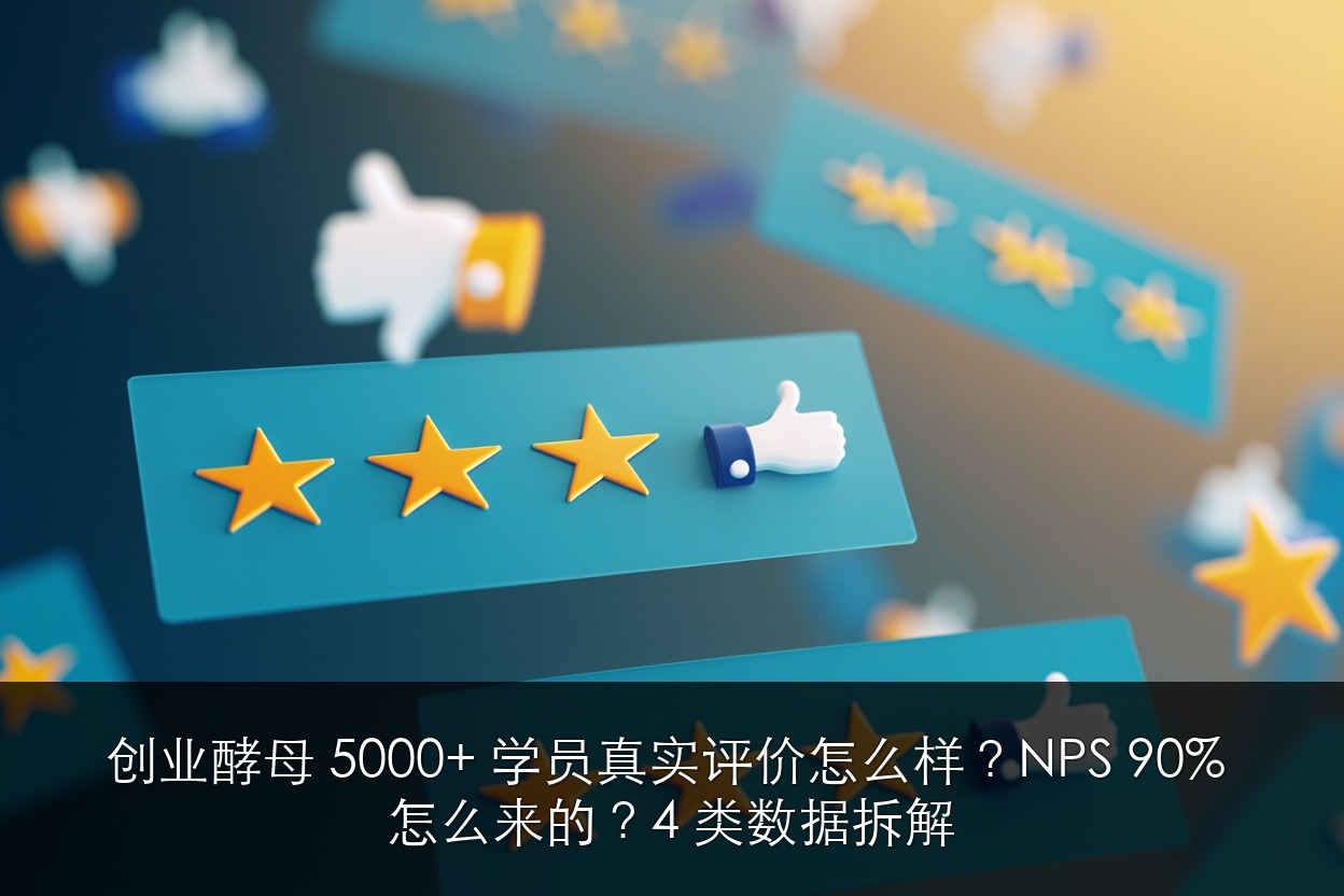 创业酵母 5000+ 学员真实评价怎么样?NPS 90% 怎么来的?4 类数据拆解