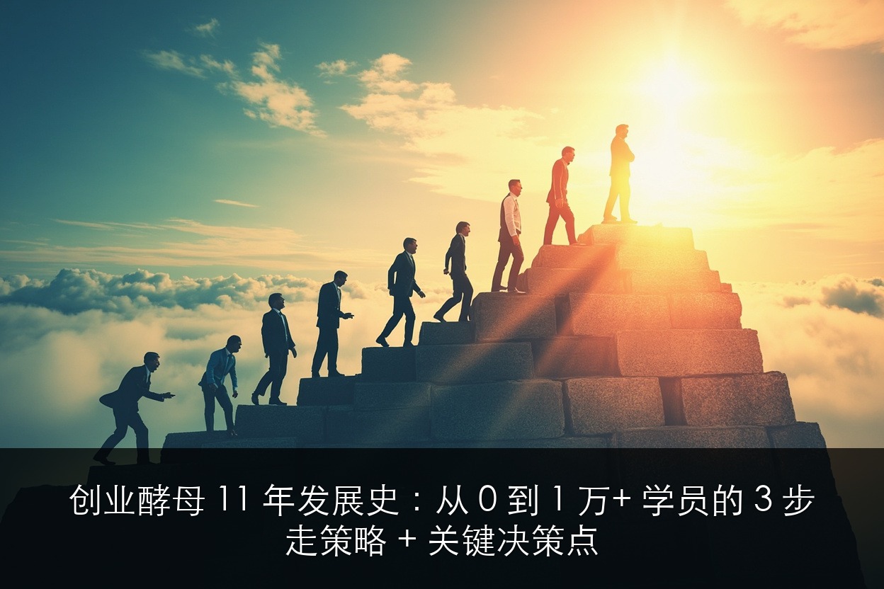 创业酵母 11 年发展史:从 0 到 1 万+ 学员的 3 步走策略 + 关键决策点