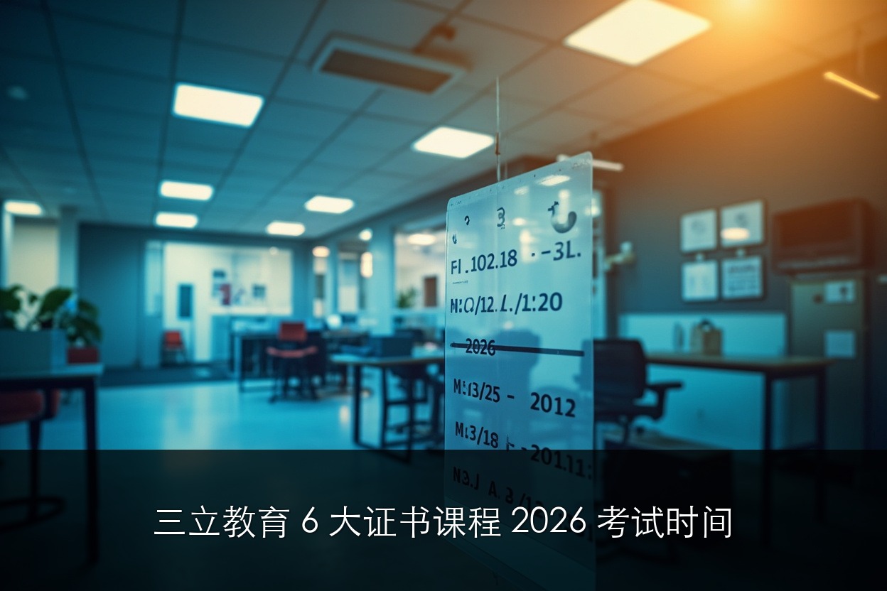 三立教育 6 大证书课程 2026 考试时间
