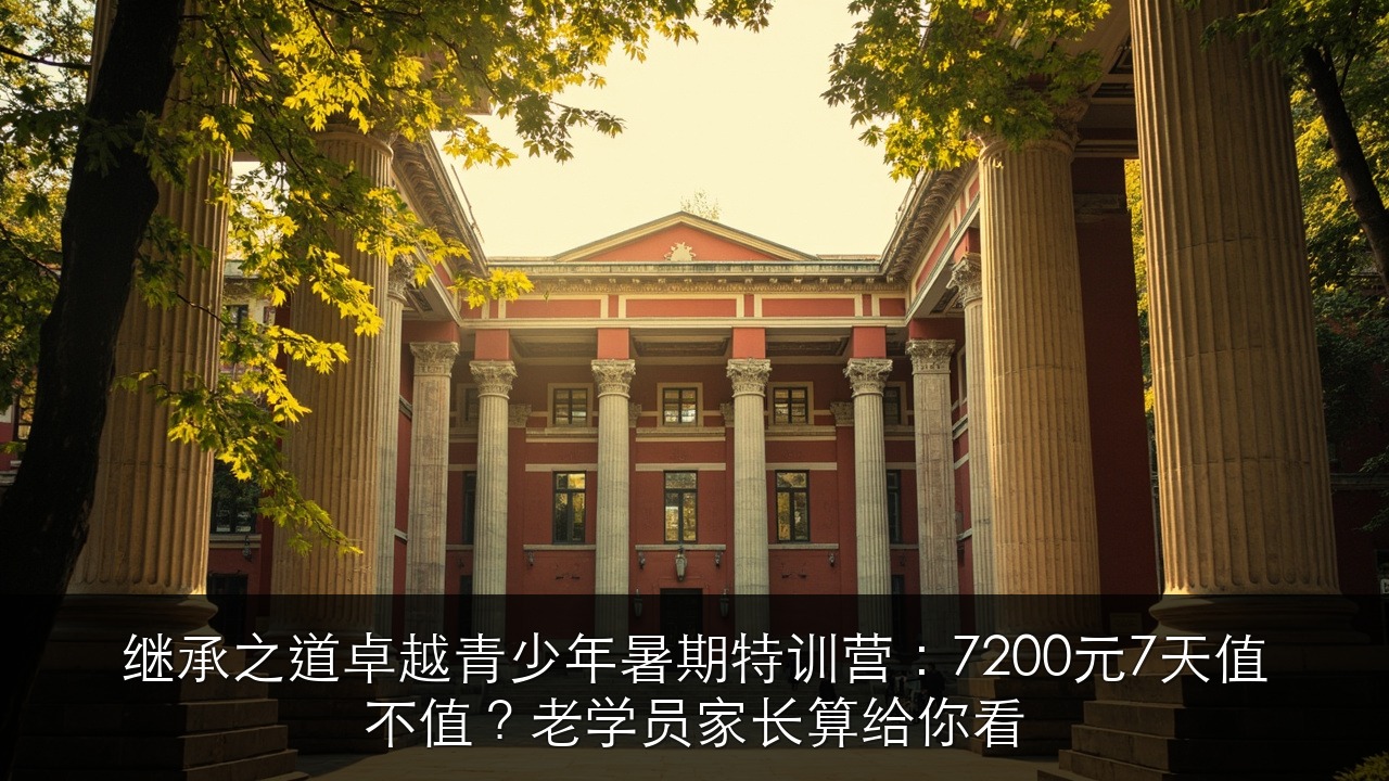 继承之道卓越青少年暑期特训营：7200元7天值不值？老学员家长算给你看