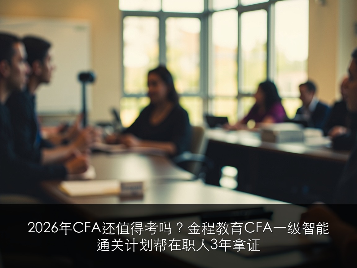 2026年CFA还值得考吗？金程教育CFA一级智能通关计划帮在职人3年拿证