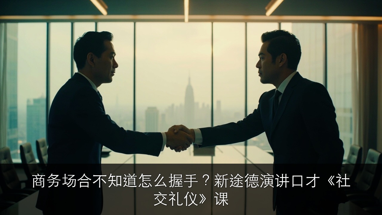 商务场合不知道怎么握手?新途德演讲口才《社交礼仪》课