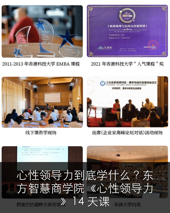 心性领导力到底学什么?东方智慧商学院《心性领导力》14 天课