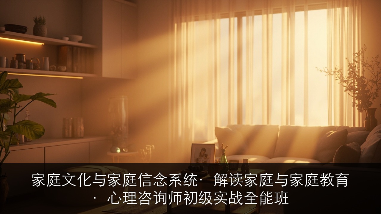 家庭文化与家庭信念系统·解读家庭与家庭教育·心理咨询师初级实战全能班