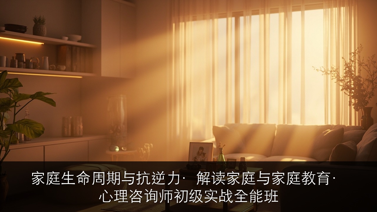 家庭生命周期与抗逆力·解读家庭与家庭教育·心理咨询师初级实战全能班