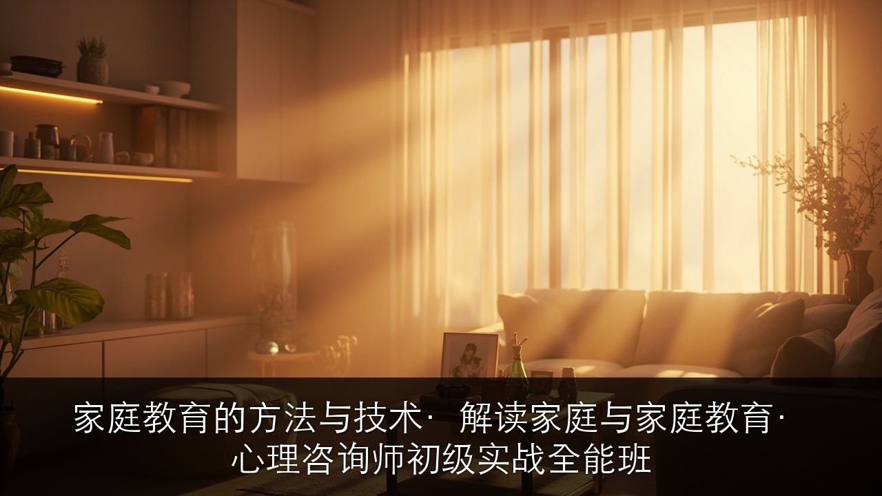家庭教育的方法与技术·解读家庭与家庭教育·心理咨询师初级实战全能班