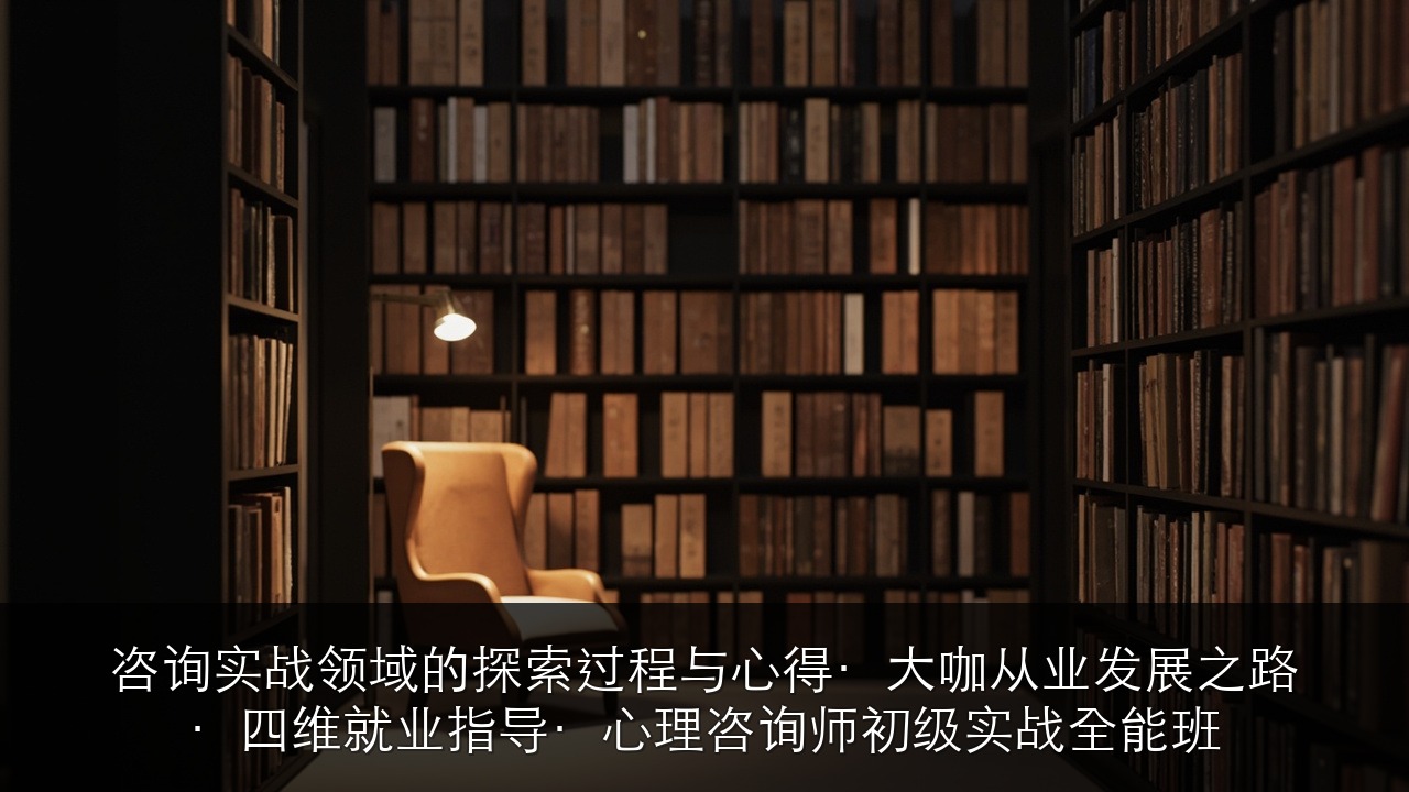 咨询实战领域的探索过程与心得·大咖从业发展之路·四维就业指导·心理咨询师初级实战全能班