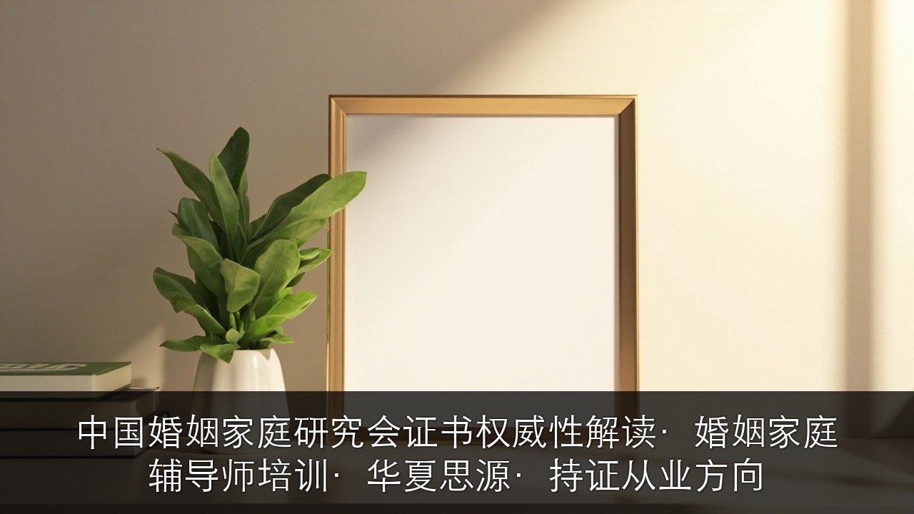 中国婚姻家庭研究会证书权威性解读·婚姻家庭辅导师培训·华夏思源·持证从业方向
