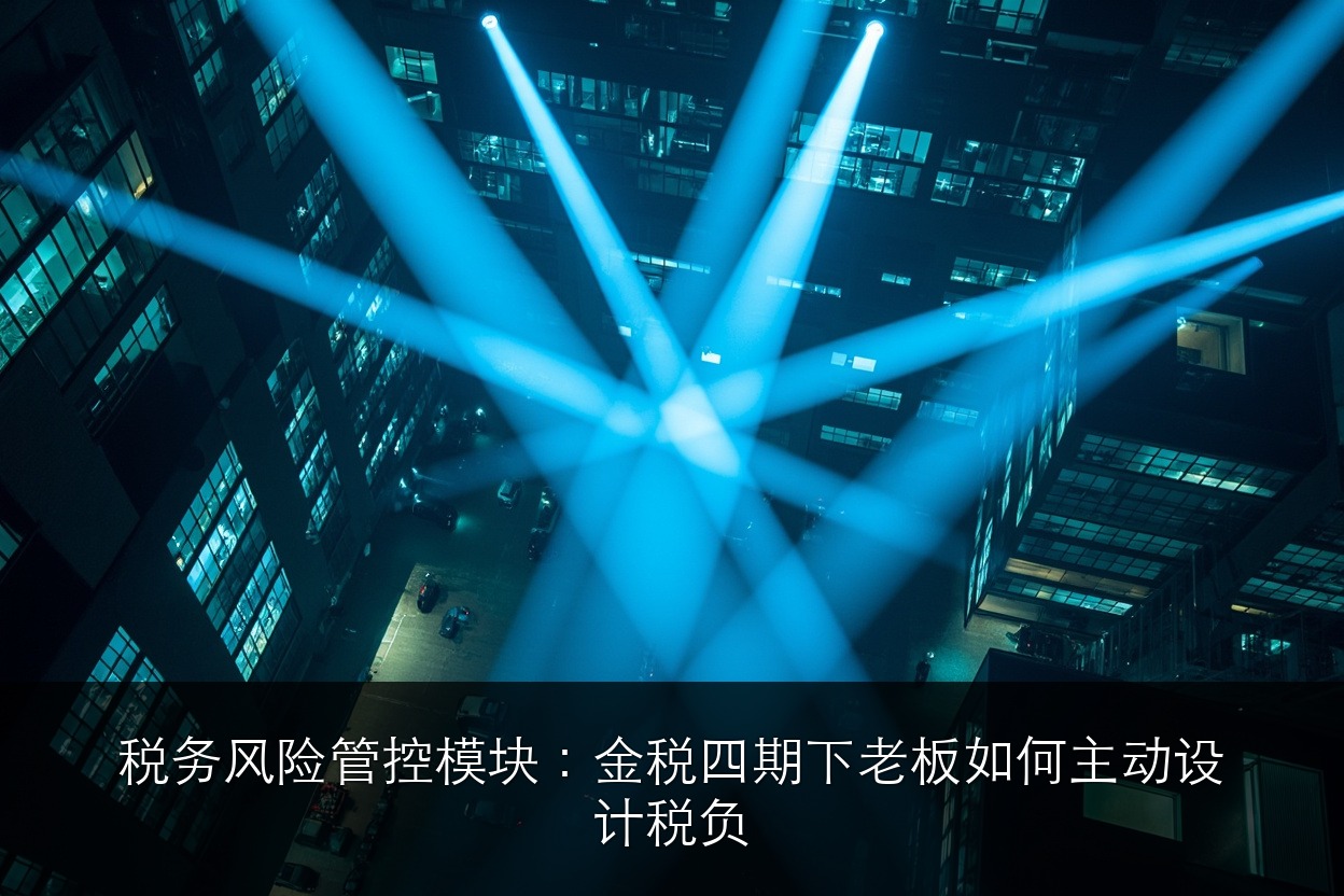 税务风险管控模块:金税四期+大数据稽查,老板如何把税负从被动扛变成主动设计? | 界一咨询《老板财税管控》