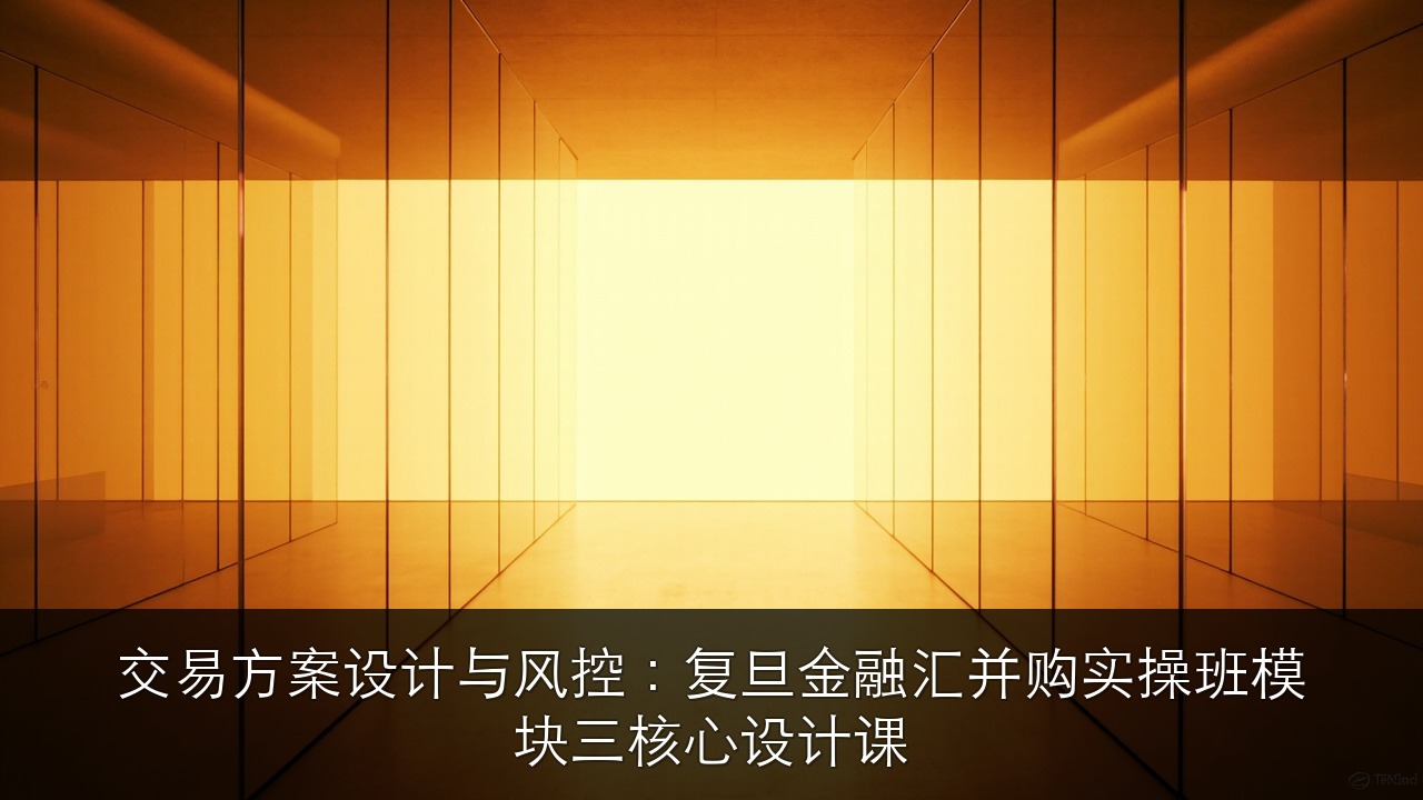交易方案设计与风控:复旦金融汇并购实操班模块三核心设计课
