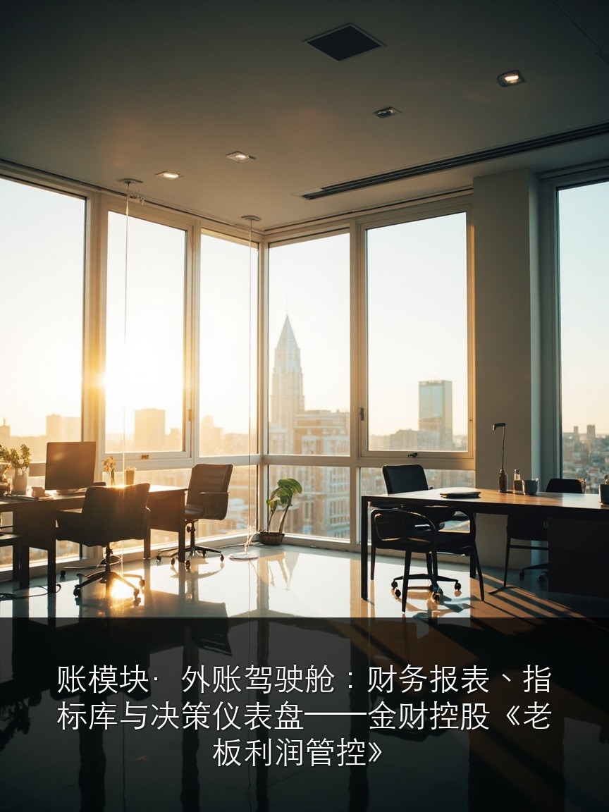 账模块·外账驾驶舱:财务报表、指标库与决策仪表盘——金财控股《老板利润管控》
