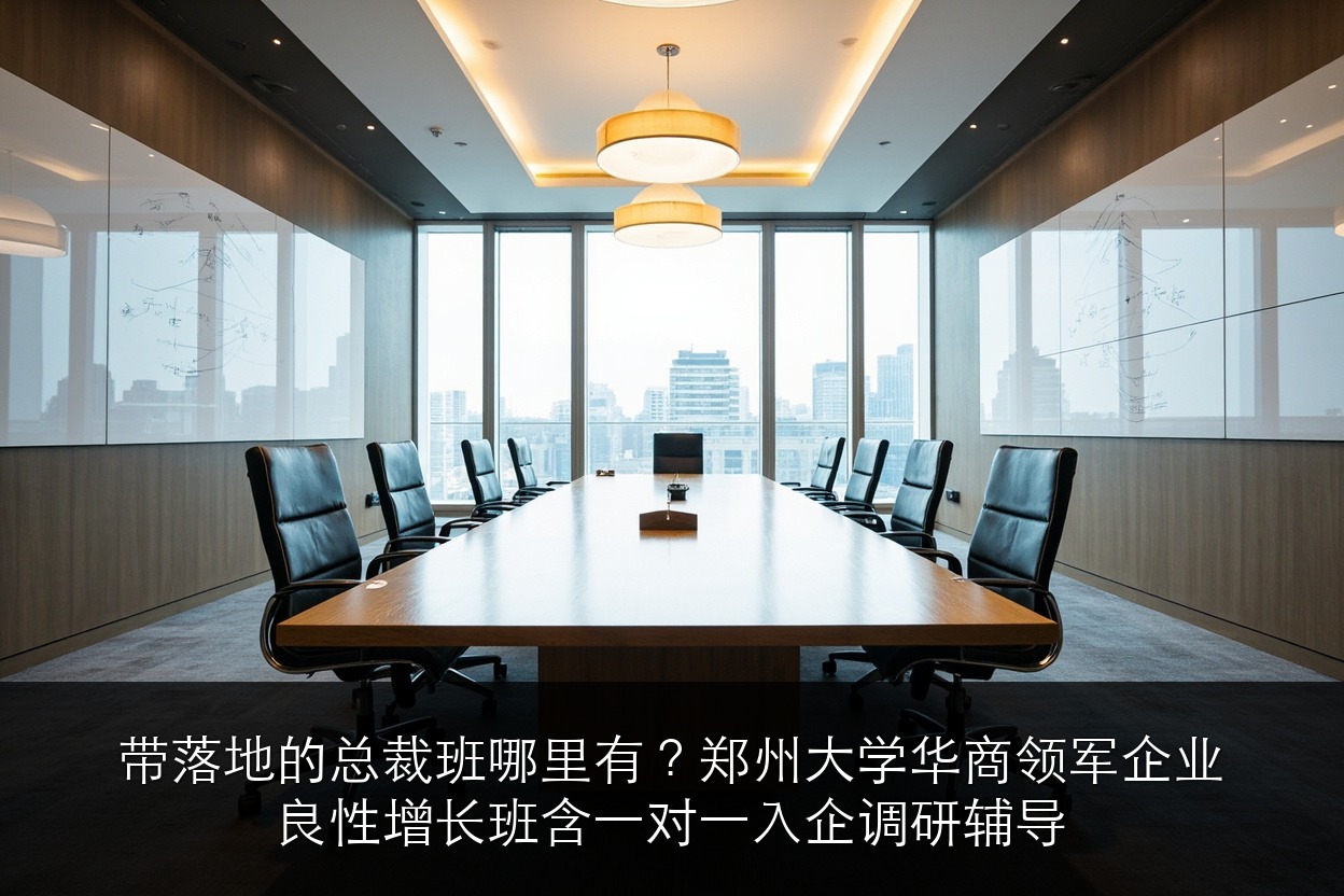 带落地的总裁班哪里有?郑州大学华商领军企业良性增长班含一对一入企调研辅导