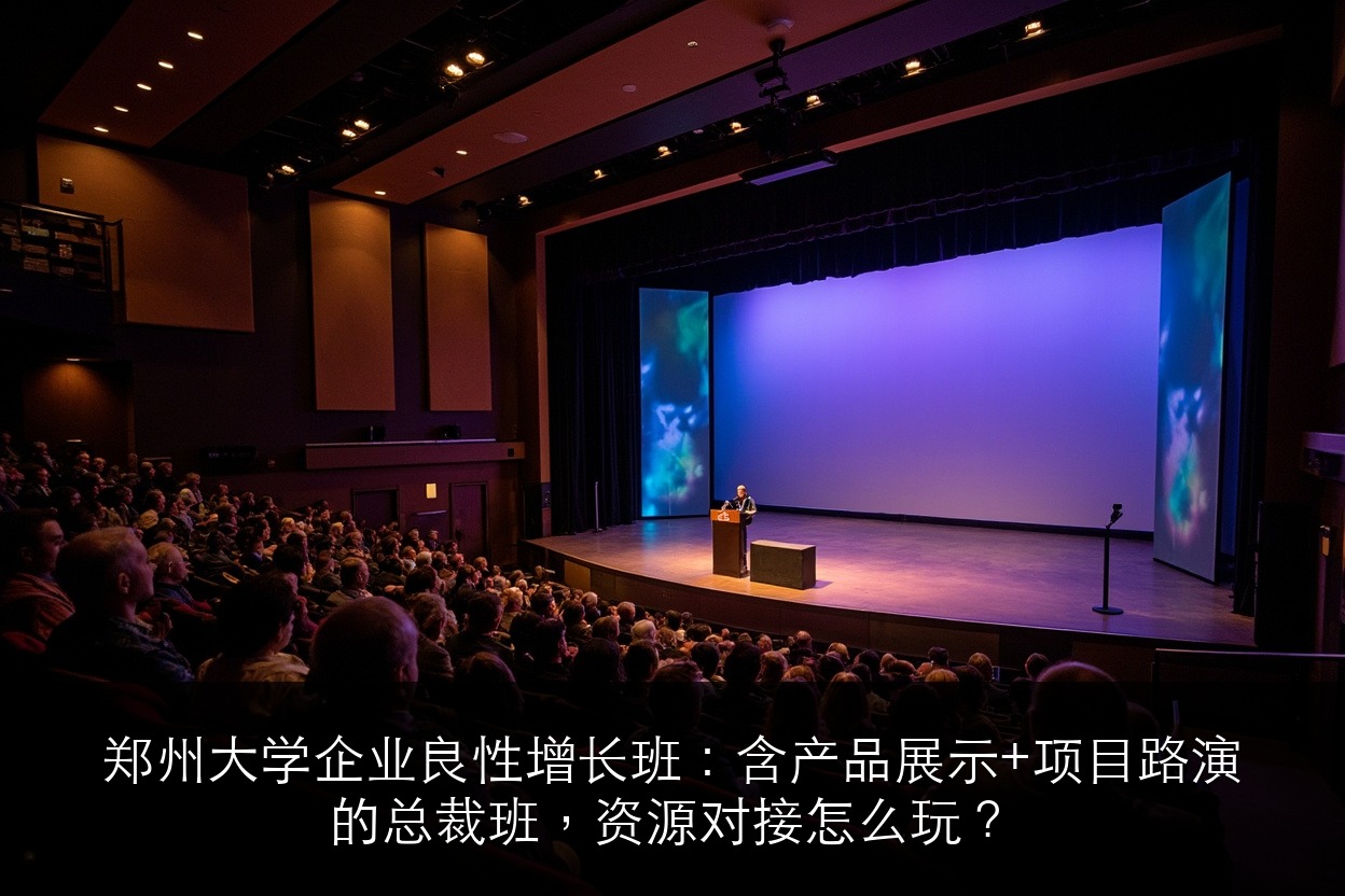 郑州大学企业良性增长班：含产品展示+项目路演的总裁班，资源对接怎么玩？