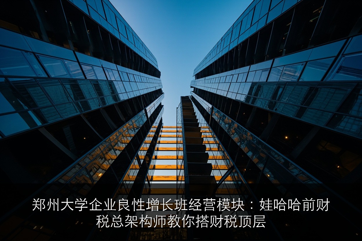 郑州大学企业良性增长班经营模块:娃哈哈前财税总架构师教你搭财税顶层