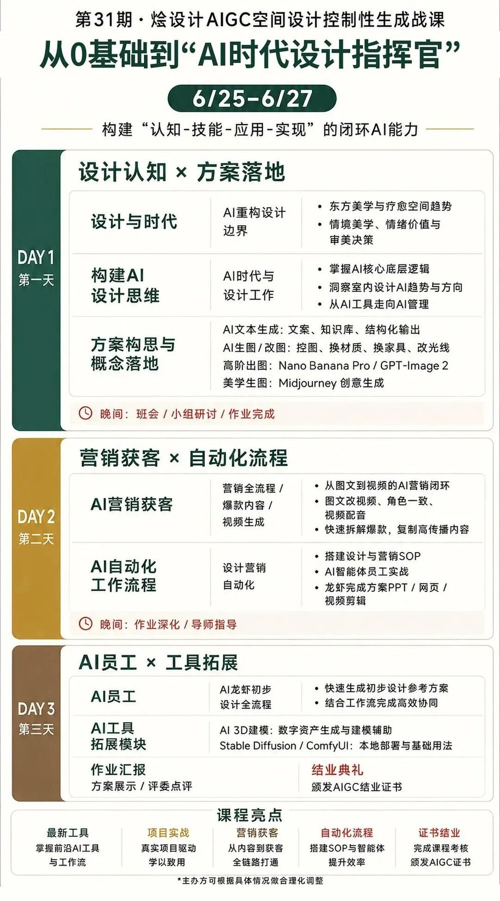 烩设计 | 李斯成 | AIGC空间设计控制性生产实战课·第31期 | 温州 | 6月25-27日