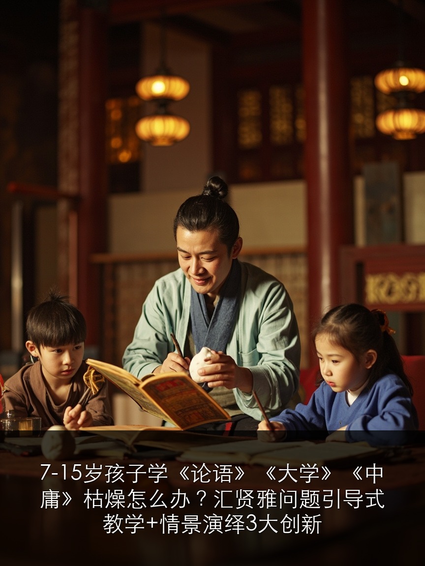 7-15岁孩子学《论语》《大学》《中庸》枯燥怎么办？汇贤雅问题引导式教学+情景演绎3大创新