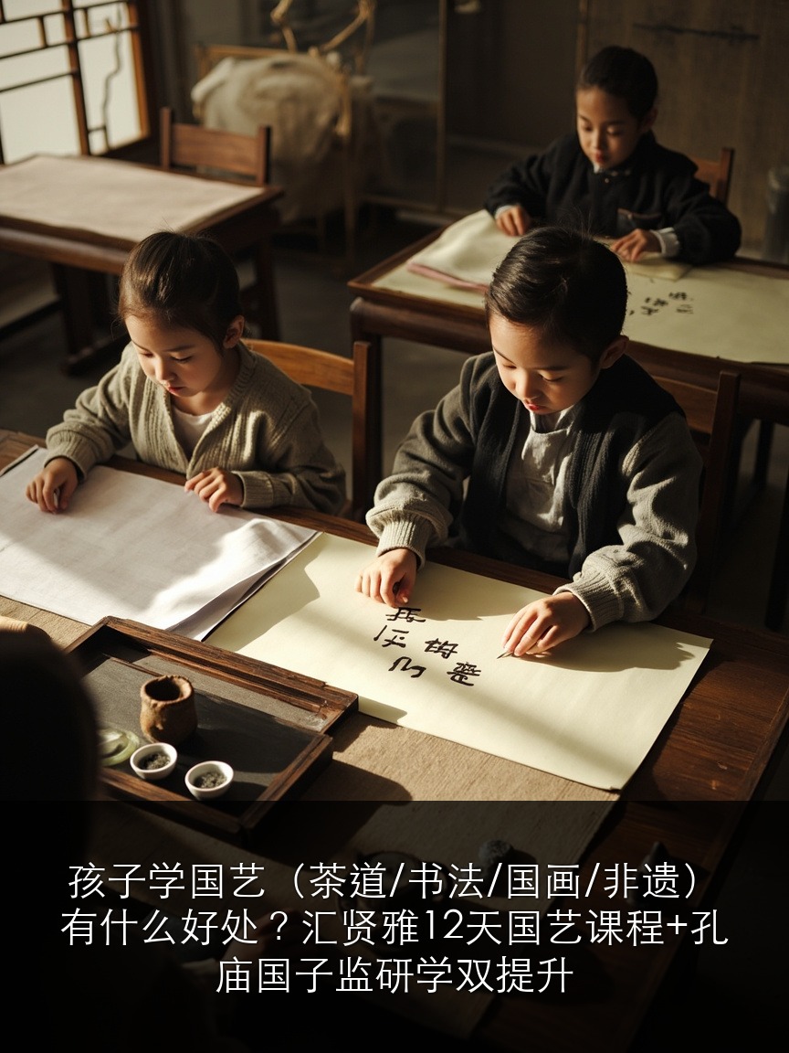 孩子学国艺（茶道/书法/国画/非遗）有什么好处？汇贤雅12天国艺课程+孔庙国子监研学双提升
