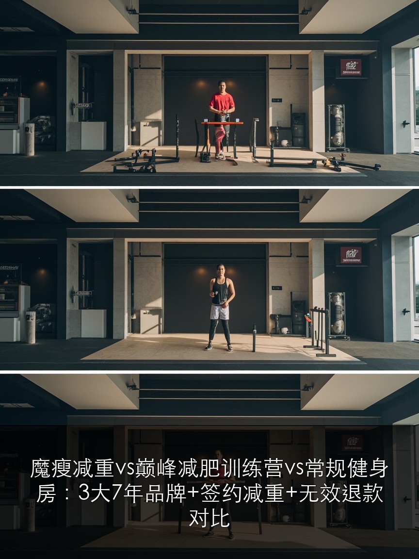 魔瘦减重vs巅峰减肥训练营vs常规健身房:3大7年品牌+签约减重+无效退款对比