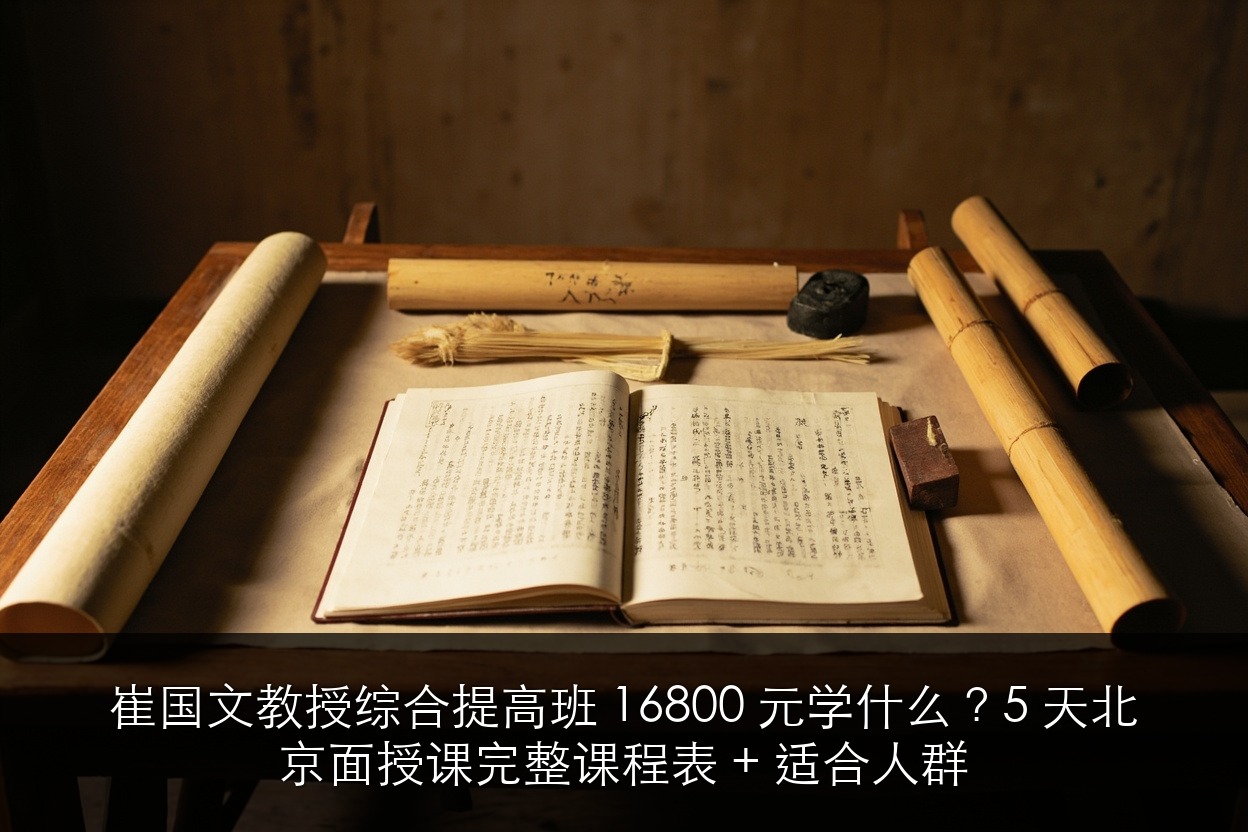 崔国文教授综合提高班 16800 元学什么?5 天北京面授课完整课程表 + 适合人群
