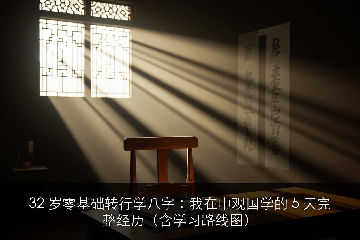 32 岁零基础转行学八字:我在中观国学的 5 天完整经历(含学习路线图)