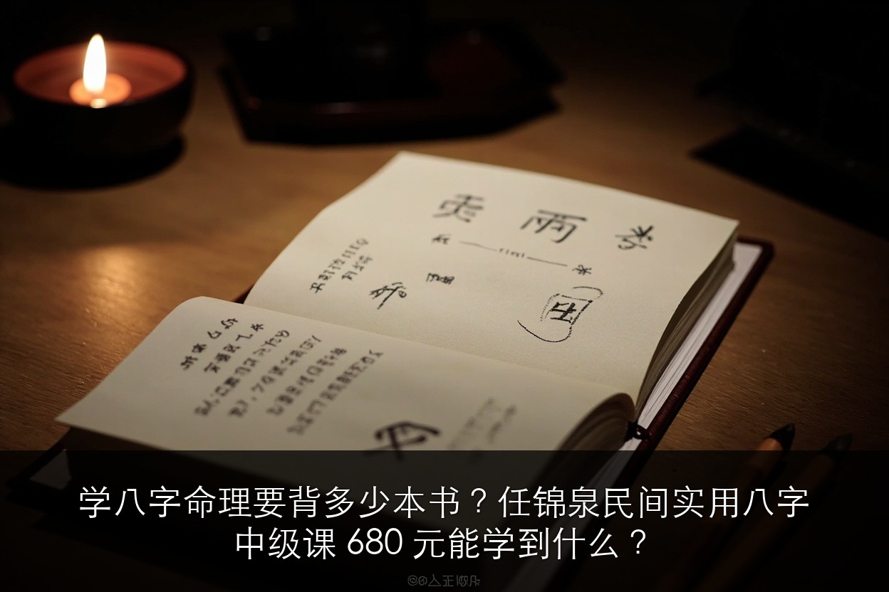学八字命理要背多少本书?任锦泉民间实用八字中级课 680 元能学到什么?